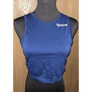 Famme Seamless Blue Crop Top Athletic Tank women’s Medium